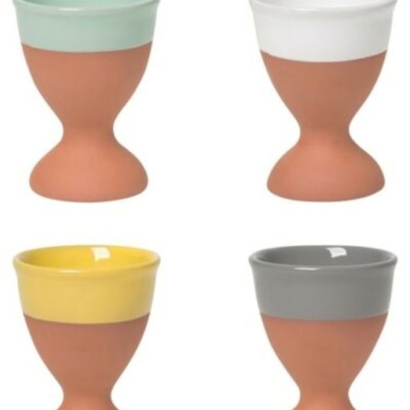 Egg Cups Set/4 Terracotta NIB - Picture 3 of 4